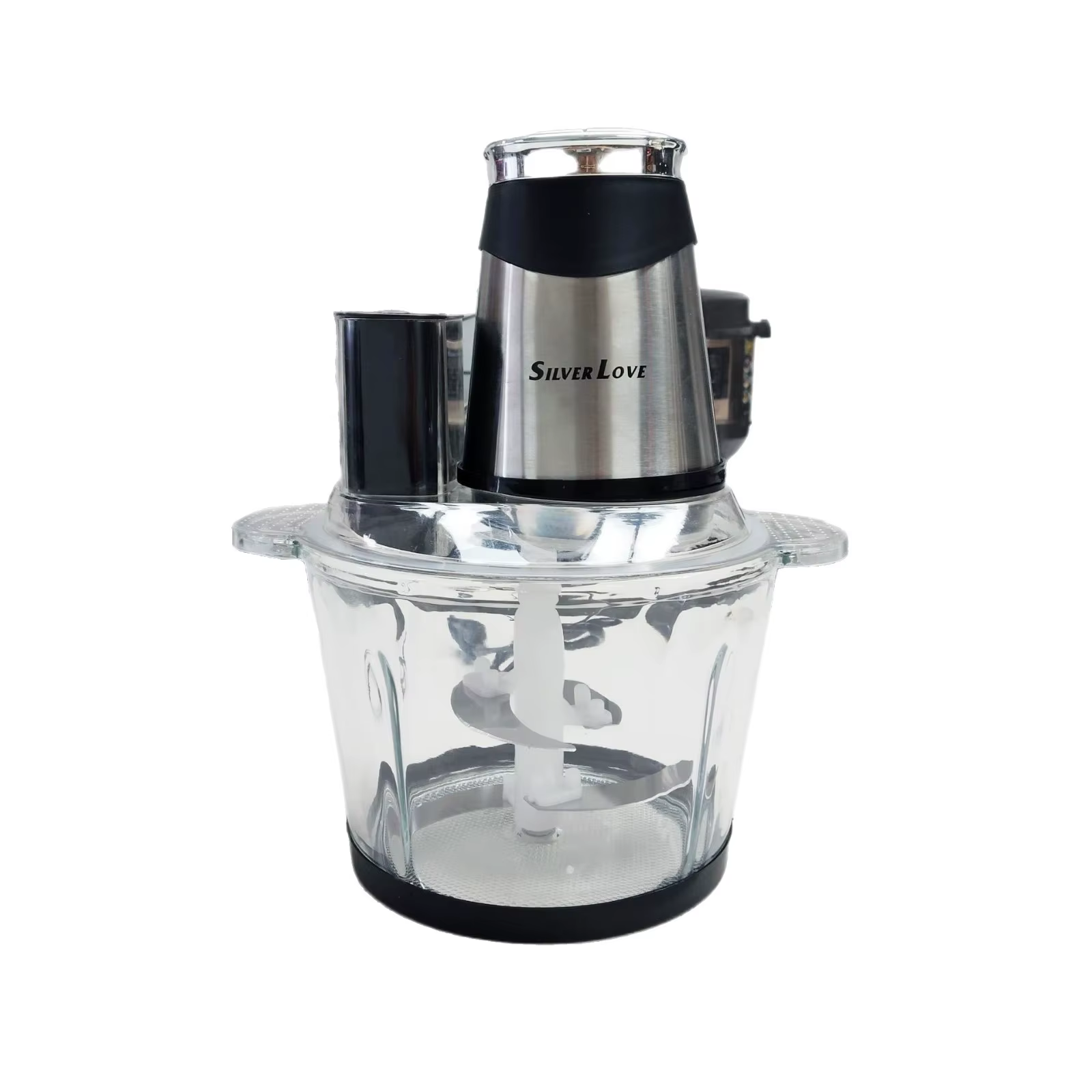Silver Love SC-8603G Hachoir à viande électrique 1000 W avec bol en verre 3,5 L
