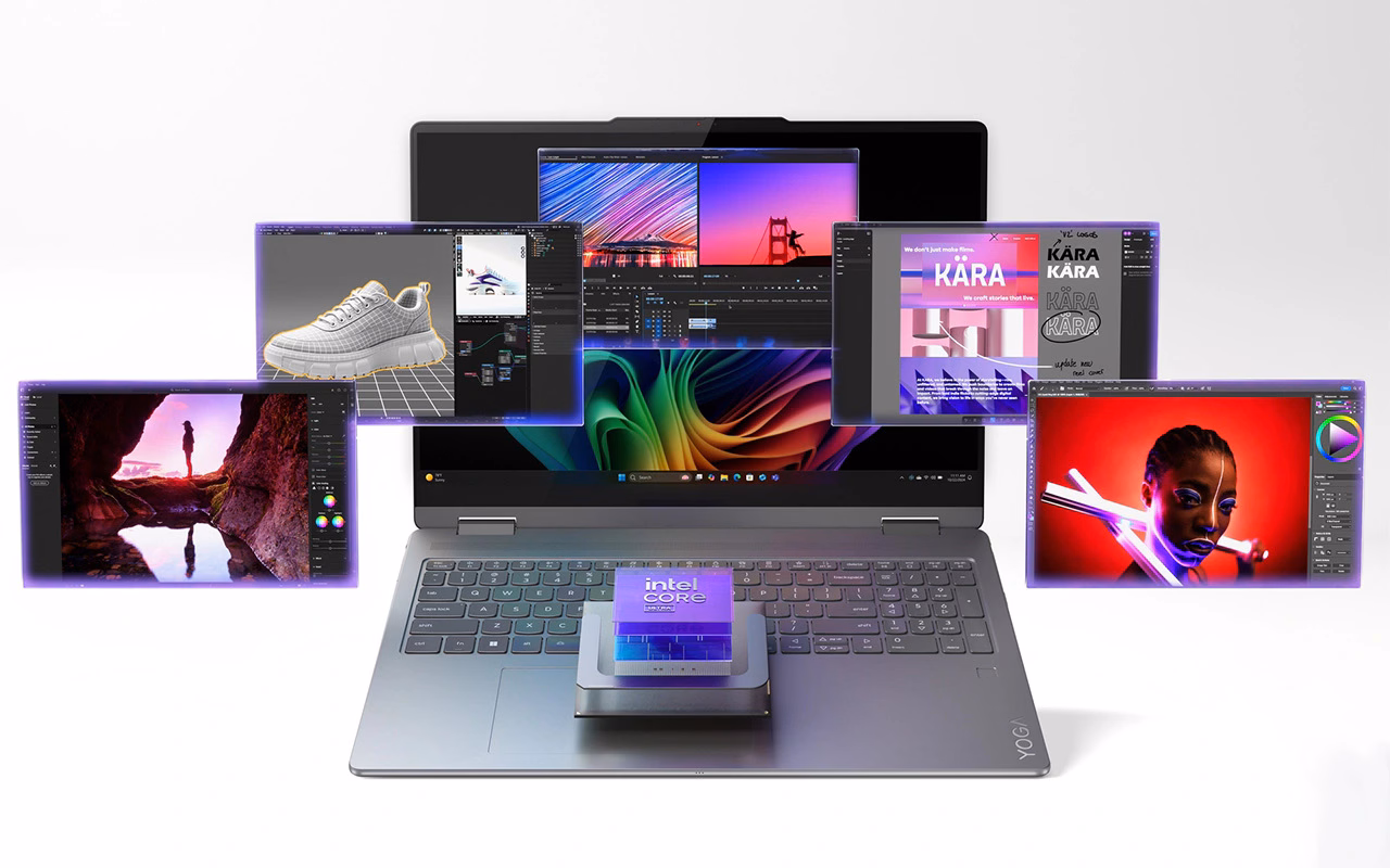 Ordinateur portable convertible 2-en-1 Lenovo Yoga 7i x360 Ultra avec écran tactile, charnière à 360°, 16 Go de RAM, SSD 512 Go